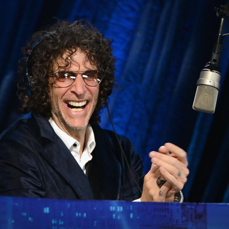 Howard Stern at his mic